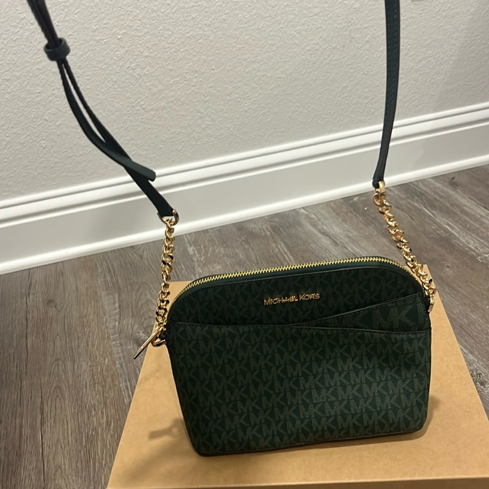 Michael Kors green crossbody